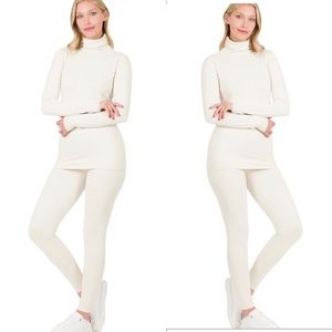 Bone white two piece Legging set
